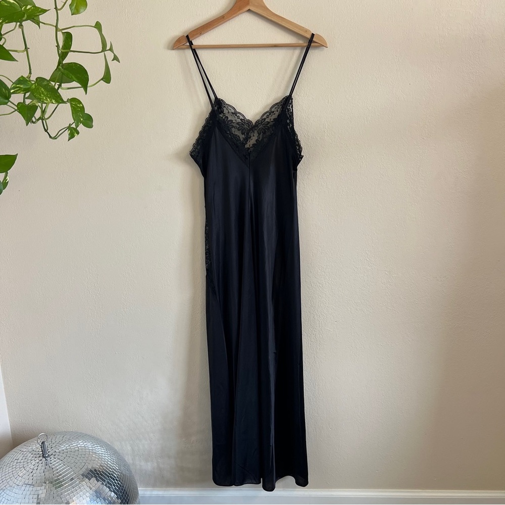 Vintage Val Mode High Slit Lace Slip - Picture 7 of 13